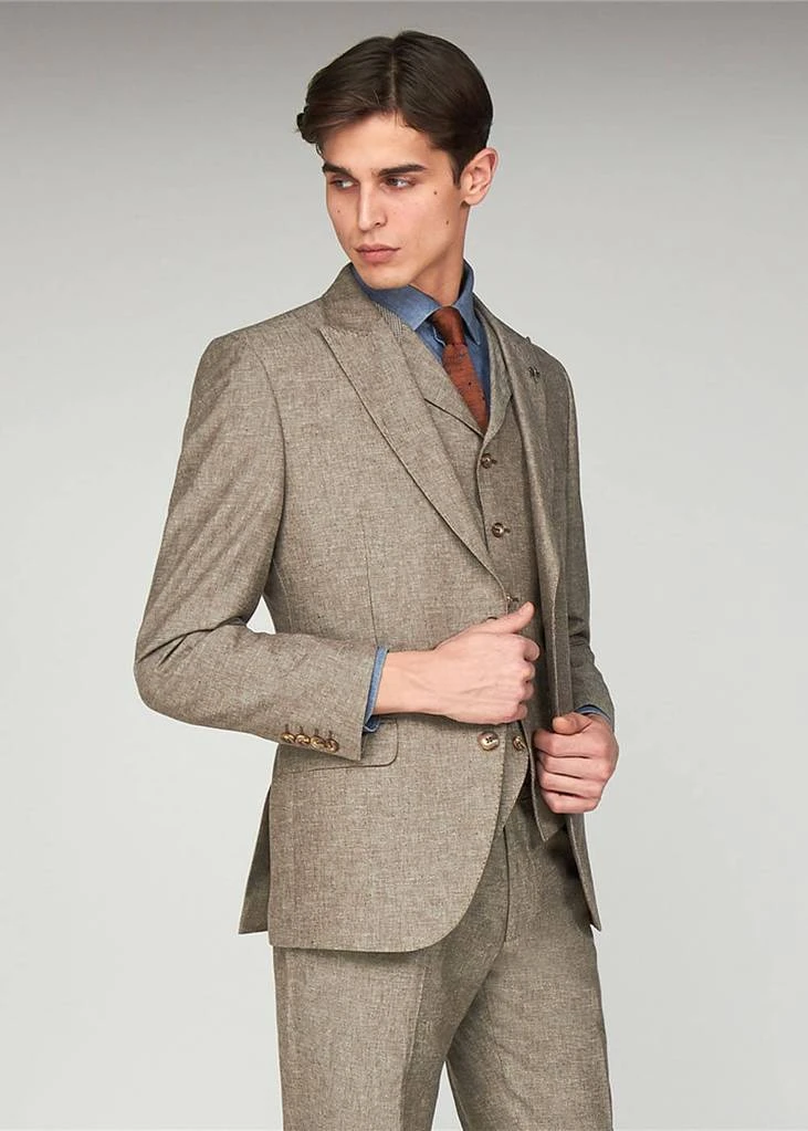 Gibson London Dwayne Linen Jacket Stone