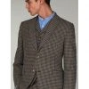 New In Gibson London Fred Gingham Jacket Brown Blue