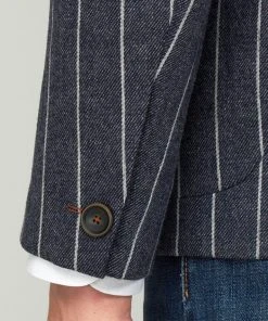 Gibson London Pearson Stripe Jacket Blue