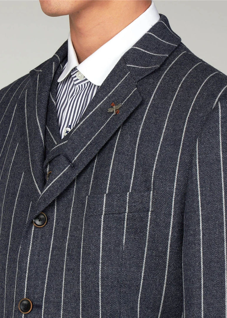 Gibson London Pearson Stripe Jacket Blue
