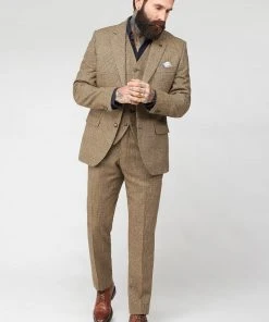 Gibson London Sean Check Jacket Brown