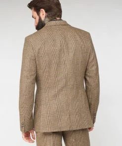 Gibson London Sean Check Jacket Brown
