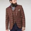 Gibson London Jason Check Jacket Orange