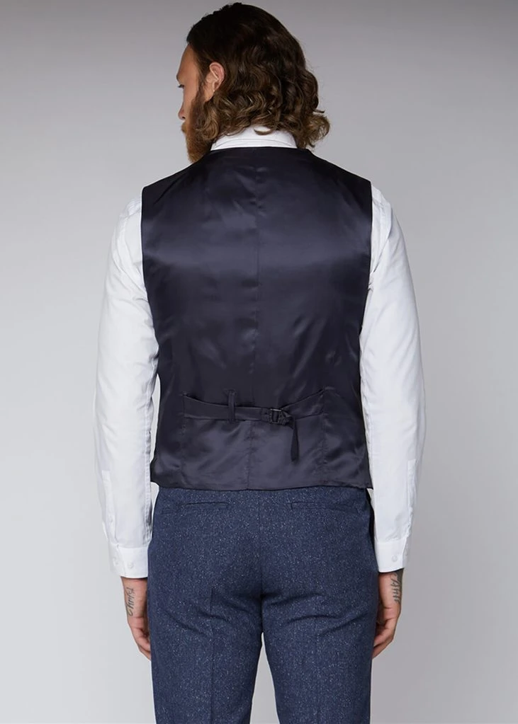 Gibson London Danny Tweed Trousers Blue