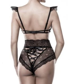 Grey Velvet Gabriella Lace Set Black New In