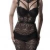 Grey Velvet Tess Lace Set Black