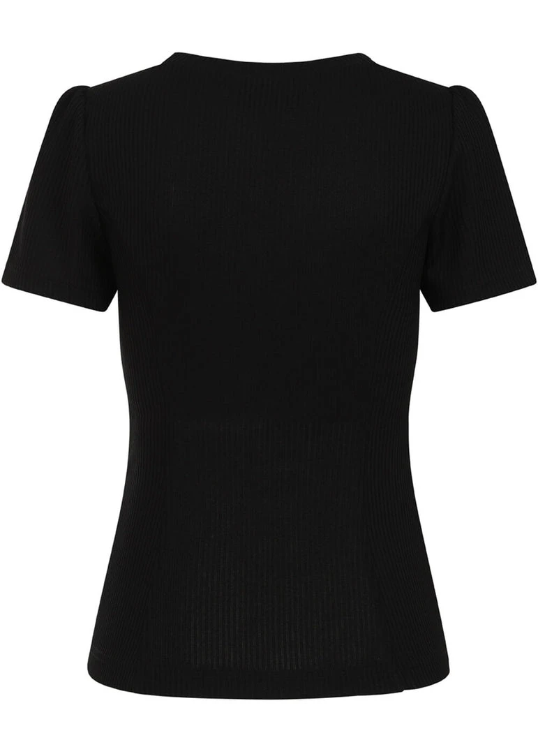 New In Hearts & Roses Susan Knitted 60's Top Black