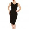New In Hearts & Roses Ariel Sparkle 50's Pencil Dress Black