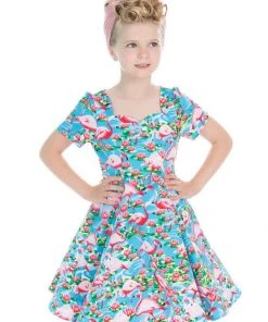 Hearts & Roses Kids Funky Flamingo Dress New In