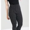 New In Hell Bunny Kay Polkadot 50's Capri Trousers Black