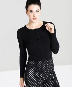New In Hell Bunny Paloma 50's Cardigan Black