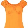 Hell Bunny Melissa 50's Top Orange Colour New In