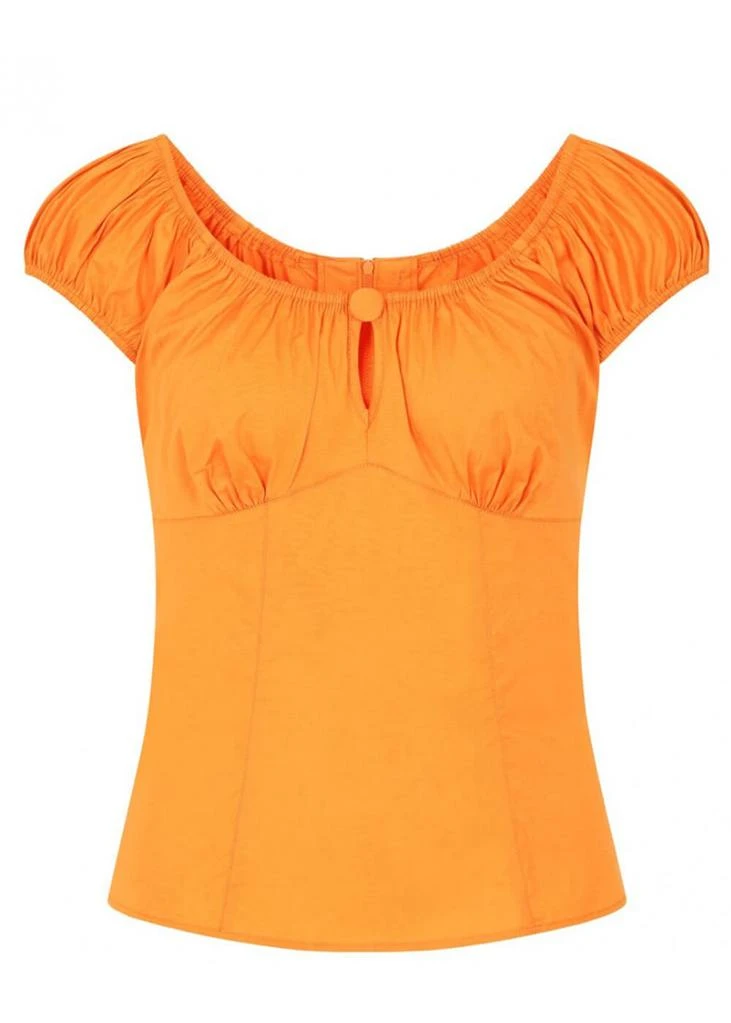 Hell Bunny Melissa 50's Top Orange Colour New In