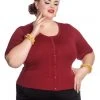 Hell Bunny Wendi 50's Cardigan Dark Red