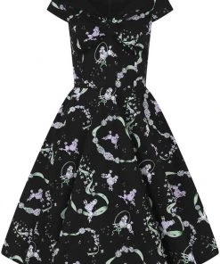 Hell Bunny Lexie Poodles 50's Swing Dress Black New In