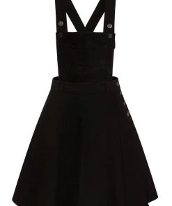 New In Hell Bunny Dakota 50's Pinafore Swing Dress Black