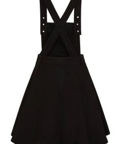 New In Hell Bunny Dakota 50's Pinafore Swing Dress Black