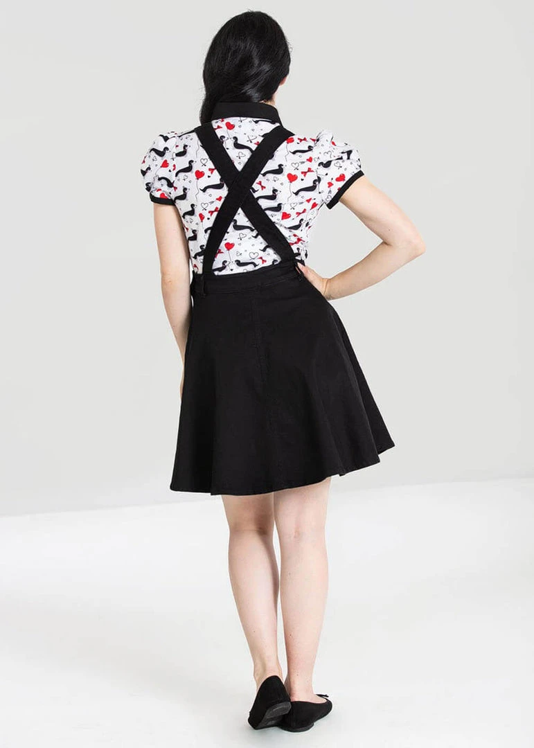 New In Hell Bunny Dakota 50's Pinafore Swing Dress Black