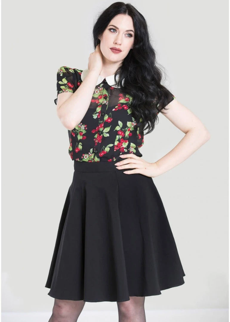 New In Hell Bunny Gabby 50's Swing Skirt Black