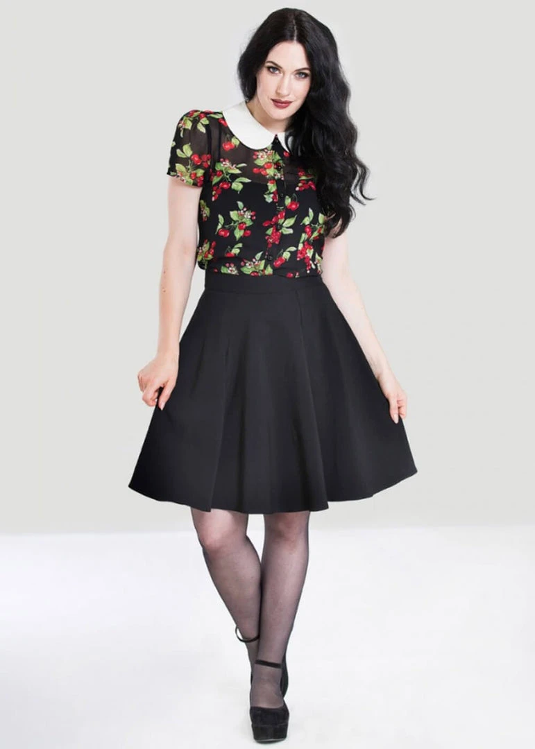 New In Hell Bunny Gabby 50's Swing Skirt Black