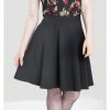 New In Hell Bunny Gabby 50's Swing Skirt Black