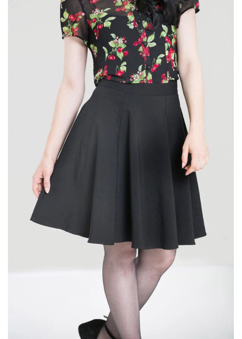 New In Hell Bunny Gabby 50's Swing Skirt Black