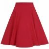 Hell Bunny Gabby 50's Swing Skirt Red New In