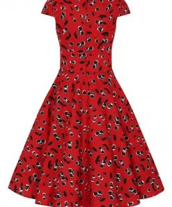 New In Hell Bunny Alison Cherry 50's Swing Dress Red