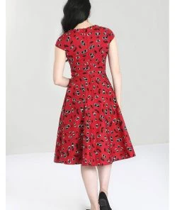 New In Hell Bunny Alison Cherry 50's Swing Dress Red
