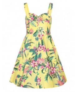 Hell Bunny Kalani 50's Swing Dress Yellow
