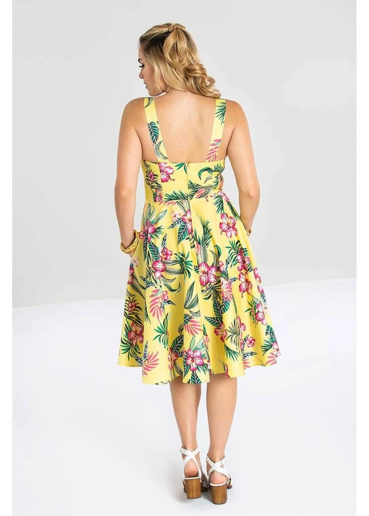 Hell Bunny Kalani 50's Swing Dress Yellow