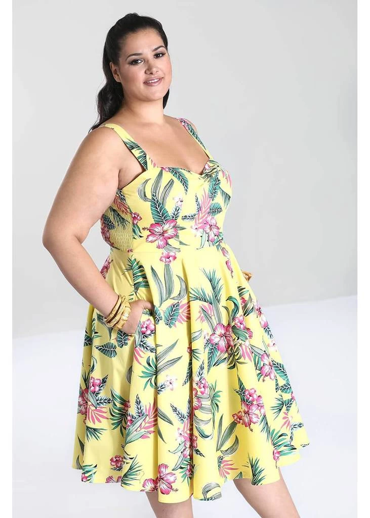 Hell Bunny Kalani 50's Swing Dress Yellow