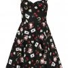 Hell Bunny Viva Las Vegas 50's Swing Dress Black New In