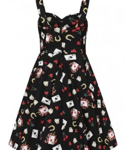 Hell Bunny Viva Las Vegas 50's Swing Dress Black New In