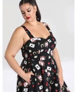 Hell Bunny Viva Las Vegas 50's Swing Dress Black New In