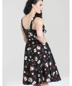 Hell Bunny Viva Las Vegas 50's Swing Dress Black New In
