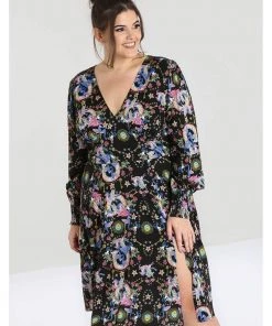 Hell Bunny Moondance 70's Dress Black