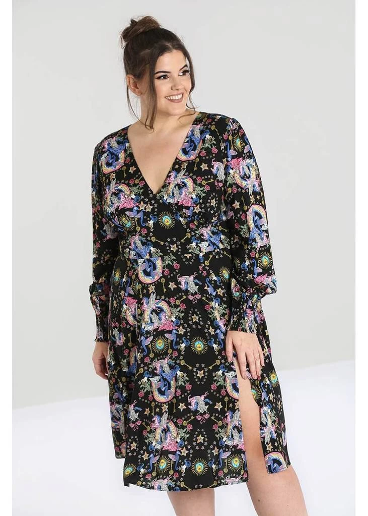 Hell Bunny Moondance 70's Dress Black