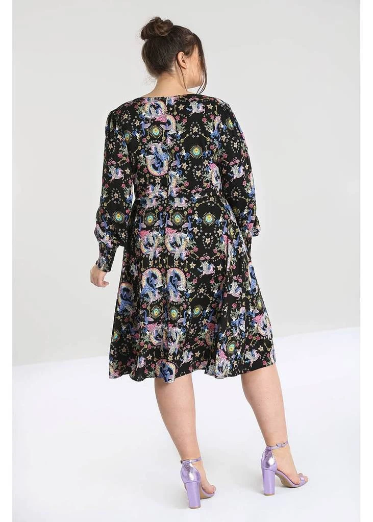 Hell Bunny Moondance 70's Dress Black