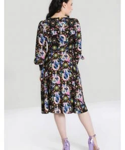 Hell Bunny Moondance 70's Dress Black