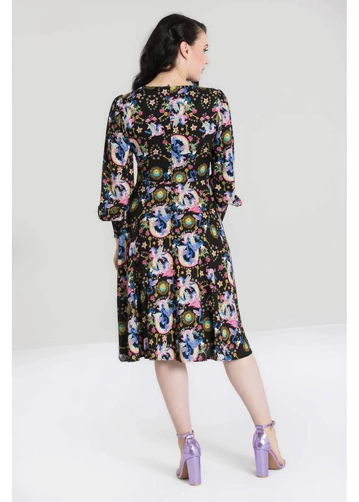 Hell Bunny Moondance 70's Dress Black