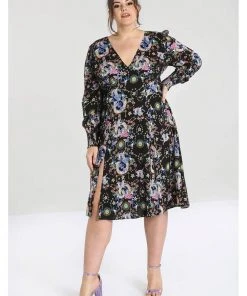 Hell Bunny Moondance 70's Dress Black