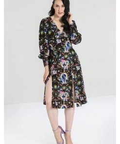 Hell Bunny Moondance 70's Dress Black