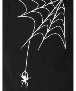 New In Hell Bunny Miss Muffet Spider 50's Pencil Dress Black