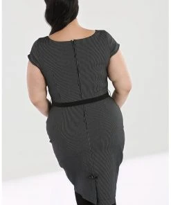 Hell Bunny Jack Bat 50's Pencil Dress Black