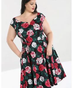 New In Hell Bunny Ruby Roses 50's Swing Dress Black