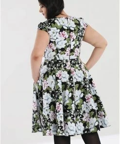 New In Hell Bunny Alba 50's Swing Dress Black