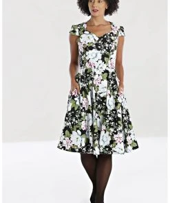 New In Hell Bunny Alba 50's Swing Dress Black