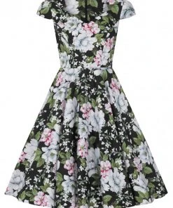 New In Hell Bunny Alba 50's Swing Dress Black