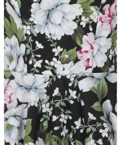 New In Hell Bunny Alba 50's Swing Dress Black